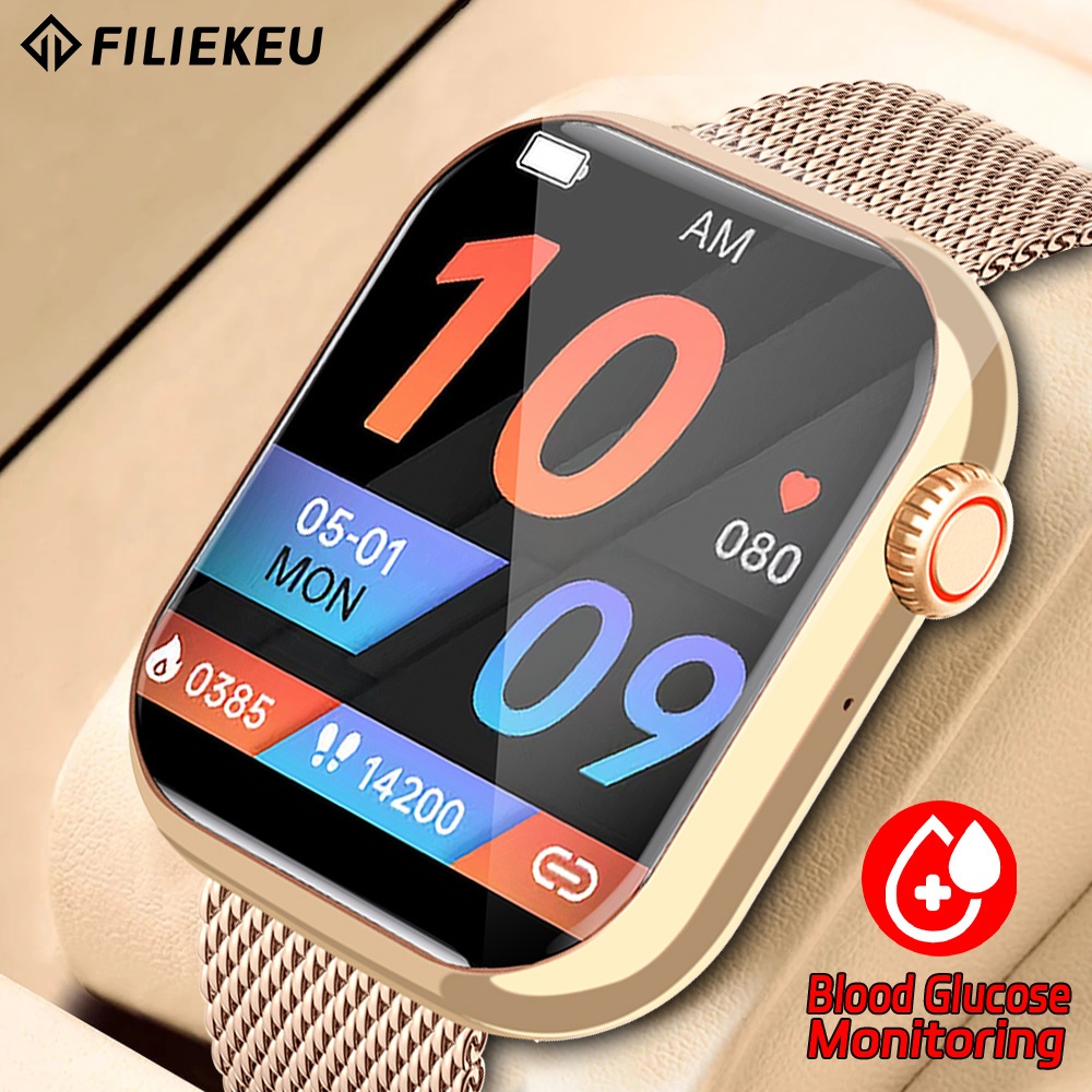 FILIEKEU smartwatch for woman blood sugar monitoring sports fitness tracker  bluetooth call waterproof smart watch for men