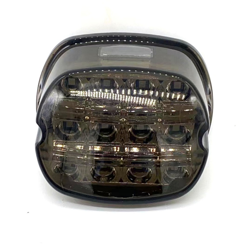 GOODFITMENT LED Stop Brake License Plate Tail Light For Harley XL 883 – Black Housing, Smoke Red Lens - View #3