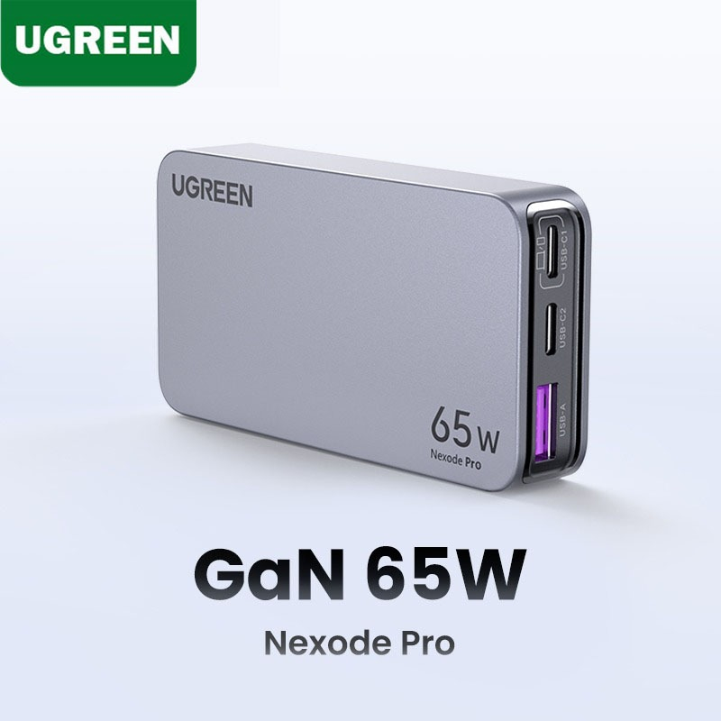 Ugreen Nexode Pro 65W USB C Charger Ultra-Slim 3-Port GaN Fast Charger ...