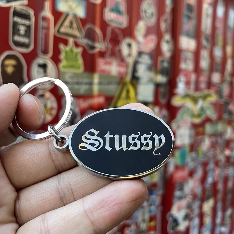 Stu Keychain oval pattern design Keychain fashion decorations | Shopee ...