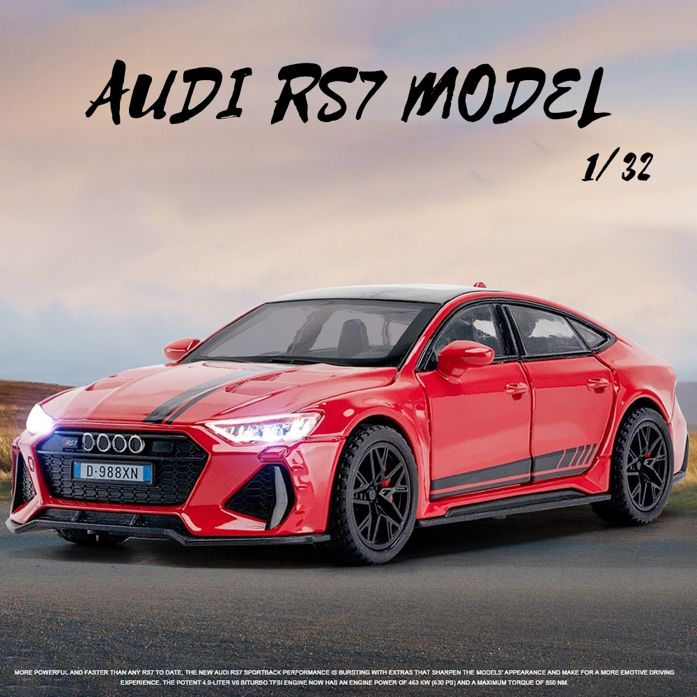 1:32 Scale Audi RS7 Sports Alloy Car Model Diecast Car Sound Light Car ...