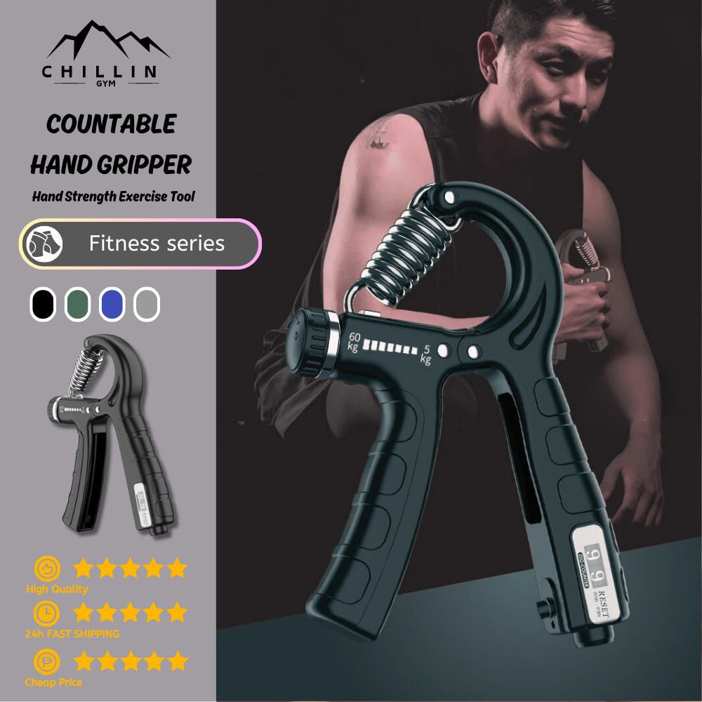 R-Shape Adjustable Hand Sports Strength Countable Exercise Strengthener ...