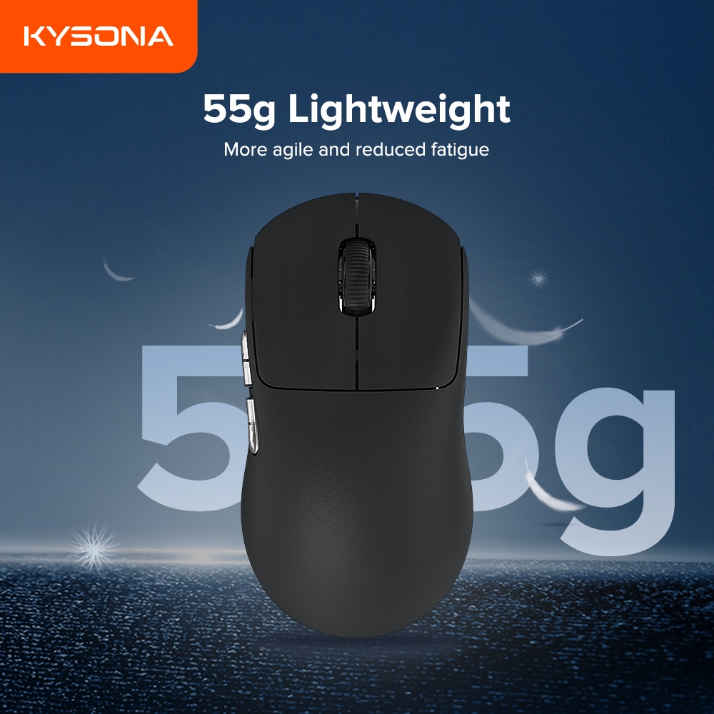 KYSONA Aztec Gaming Mouse Wireless PAW3395 Max 26000 DPI Lightweight ...
