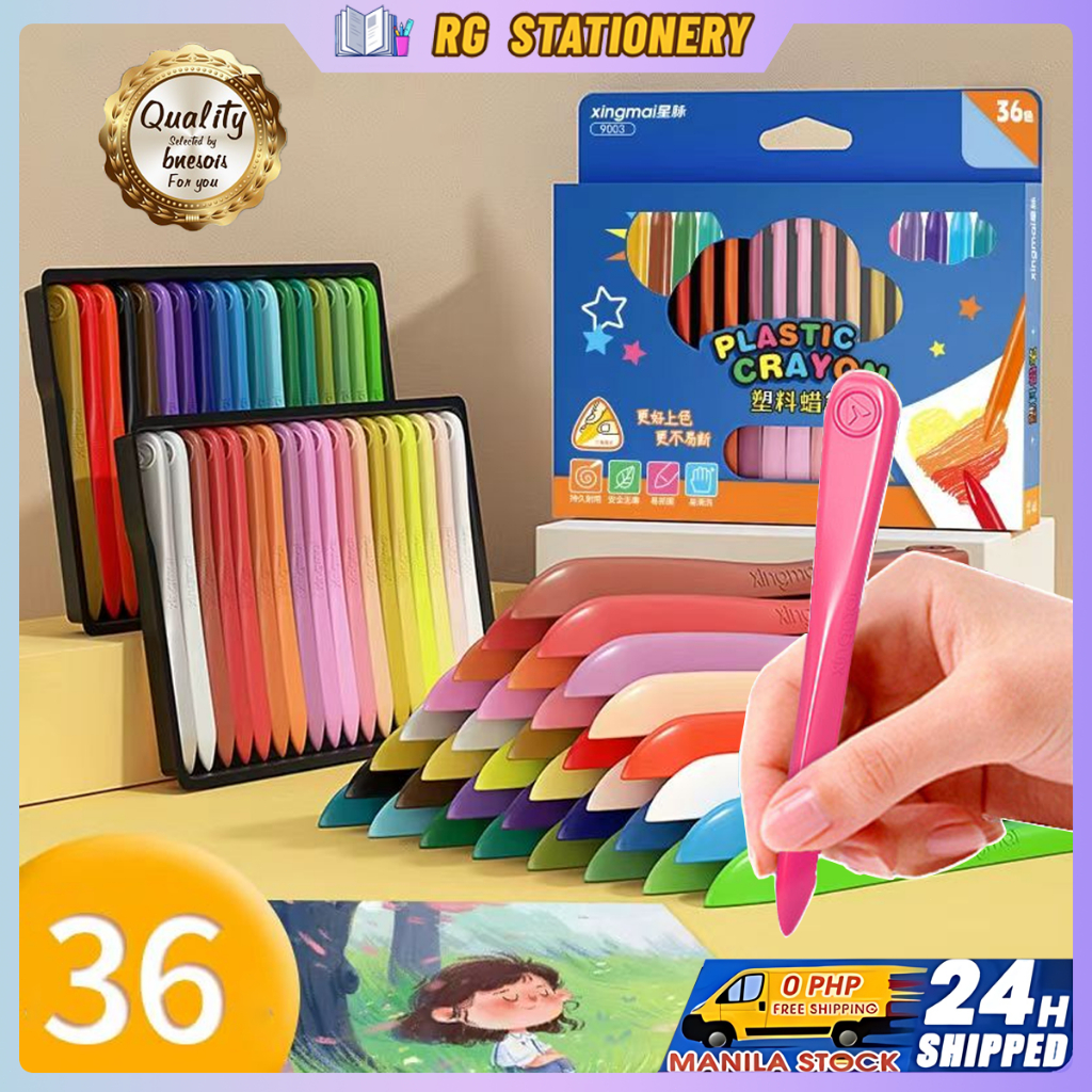 36 Crayons hindi napuputol plastic crayon set for kid school supplies