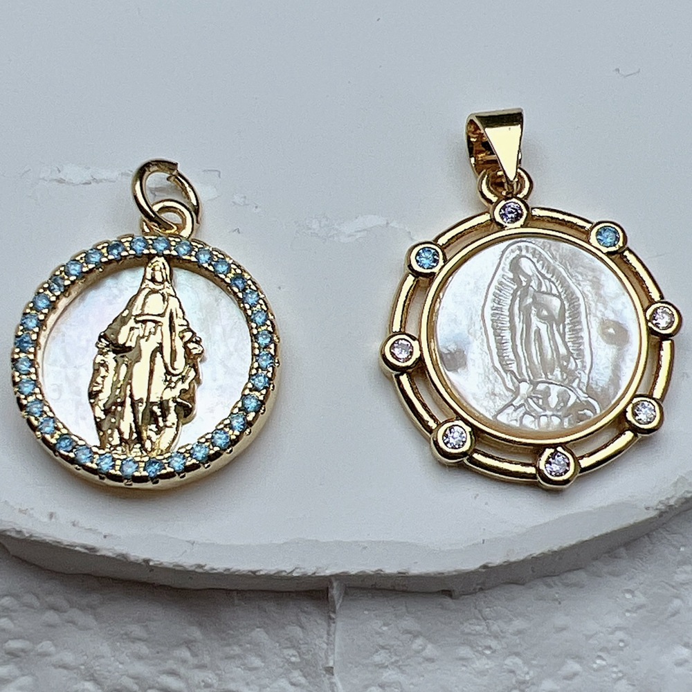 Shell Guadalupe portrait pendant diy jewelry accessories | Shopee ...