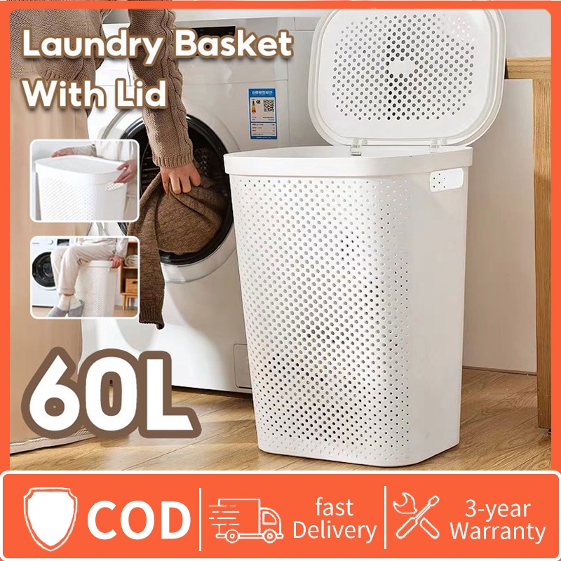【Spot Goods】60L Large Capacity Dirty Clothes Basket Bathroom Laundry ...