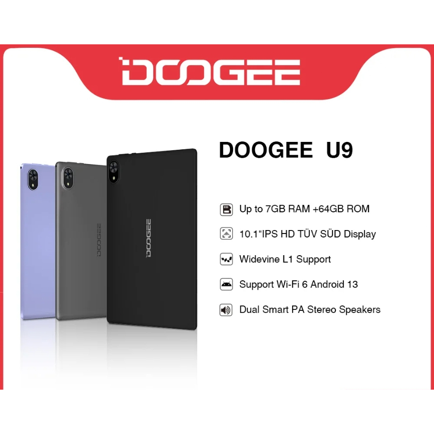 DOOGEE U9 タブレット 10型7GB/64GB Android15 DOOGEE U9 タブレット