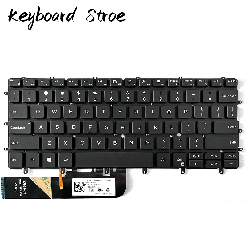 Clavier AZERTY Français D'origine Pour Dell XPS 13 (7390, 9305, 9370, 9380) - Neuf