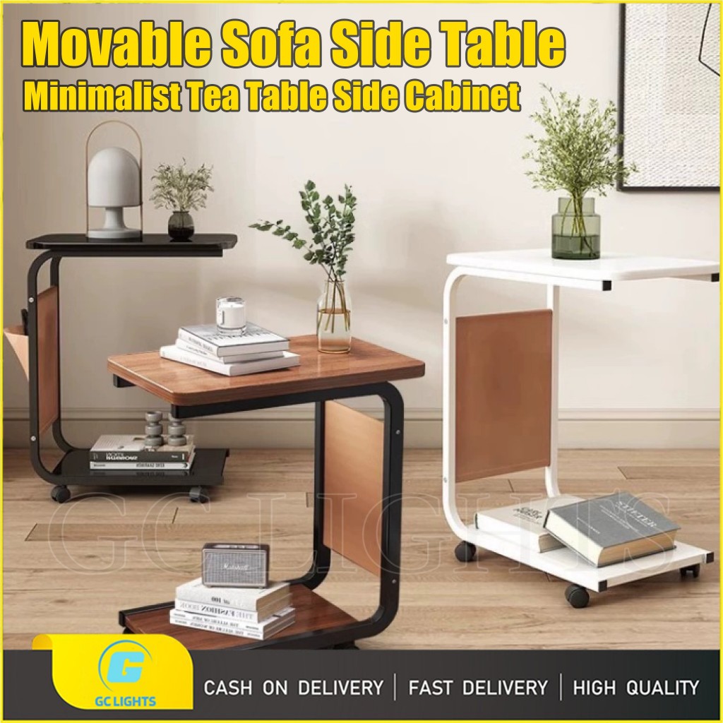 GC Movable Sofa Side Table High Quality Coffee Table with wheels ...