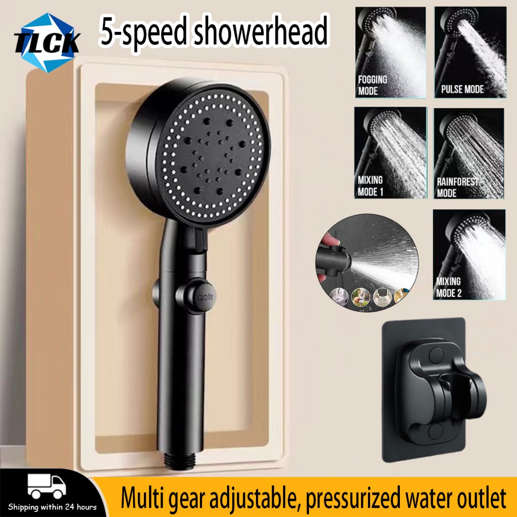 Shower Head Set 5speed Booster Shower with Hose Portable Bathroom