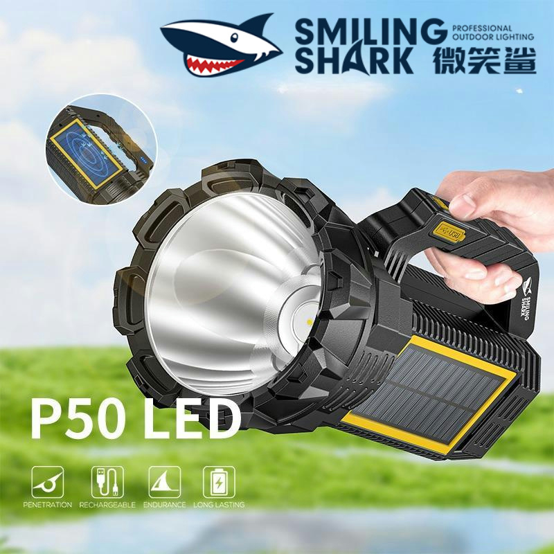 Smiling Shark ST5128 Solar Searchlight LED High Power Strong Light ...