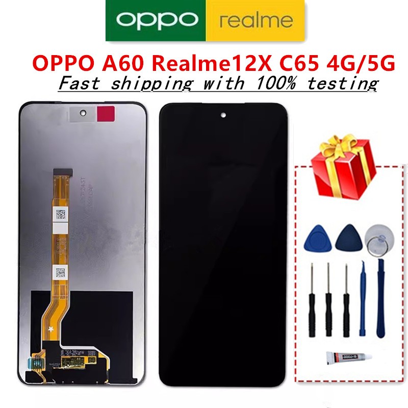 For Oppo A60 Realme 12X C65 4G/5G LCD screen display glass screen ...