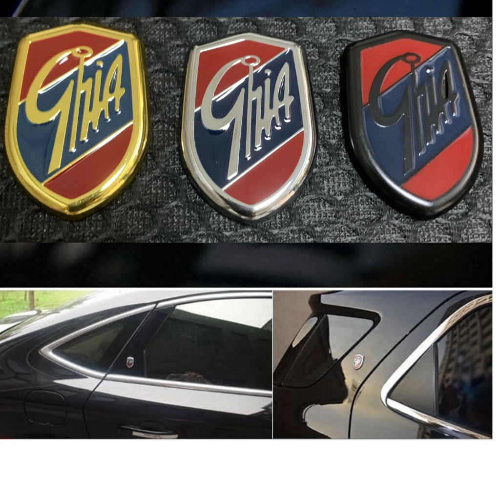 3D Metal Car Emblem Sticker GHIA Side Shield Logo Marked Stickers for ...