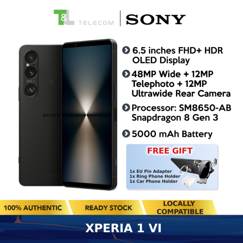 Sony Xperia 1 VI Dual 5G XQ-EC72 12GB+256GB/512GB | Free Shipping ...