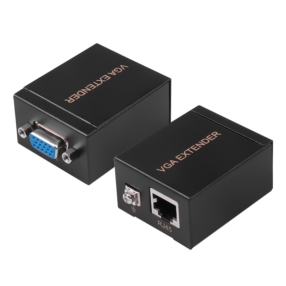 1080P VGA to RJ45 Extender Repeater Network Signal Amplifier by Cat5e/6 ...