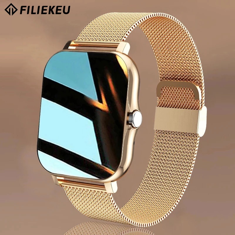 FILIEKEU Smart Watch Men Women Waterproof Sports Fitness Bluetooth Couple  Touchscreen Stainless Steel Smartwatch