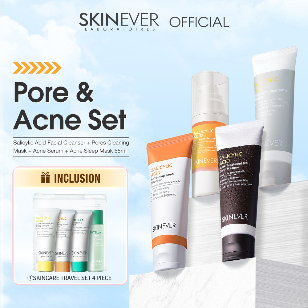 SKINEVER Salicylic Acid 4Pcs Set Acne Treatment Masque Oil control ...