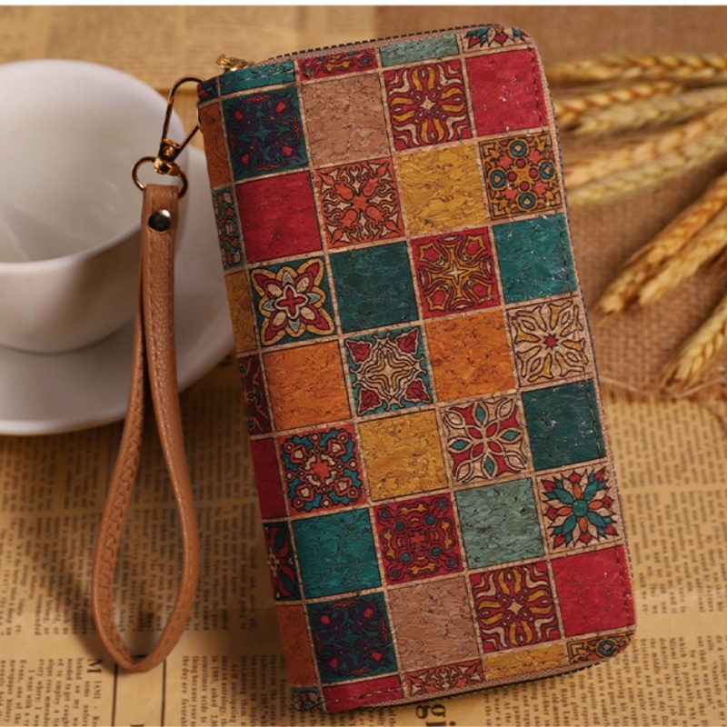 Clearance!】 Long Wallet for woman with double zipper check walit