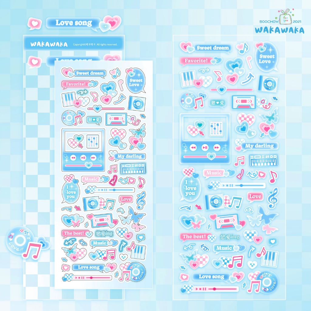 Wakawaka Original Sticker Cuckoo Card Sticker Handbook Sticker Korean ...
