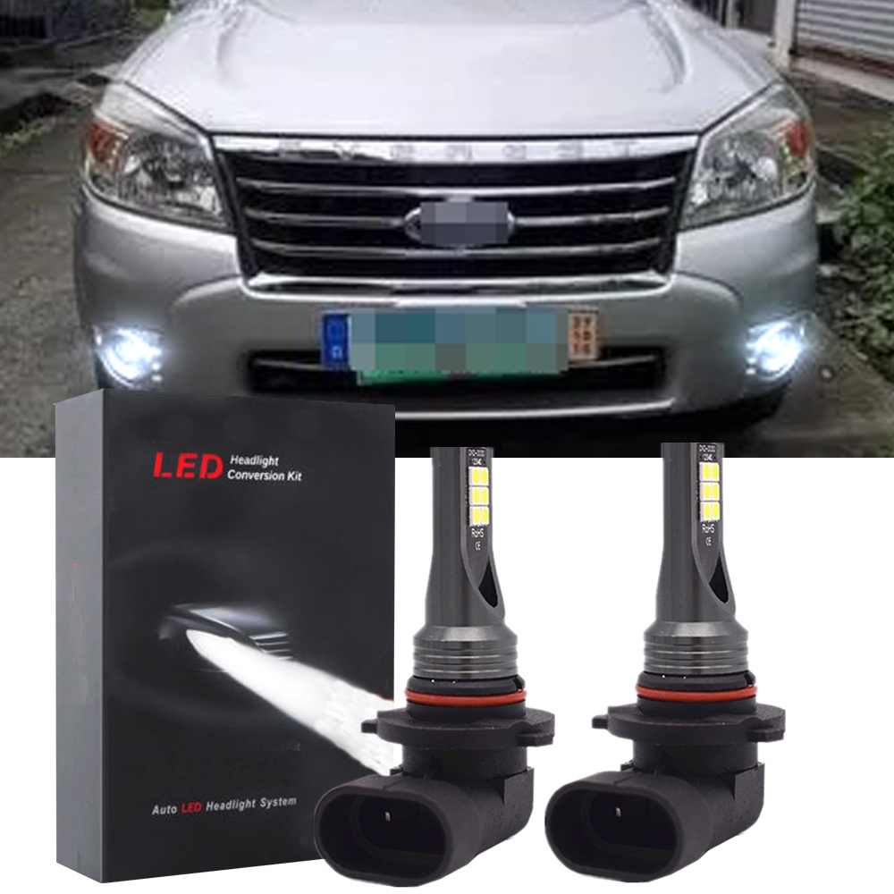 2-Pack 9-LED White Fog Light Bulbs - Replacement For Honda, Ford, Nissan, Acura, Subaru & More