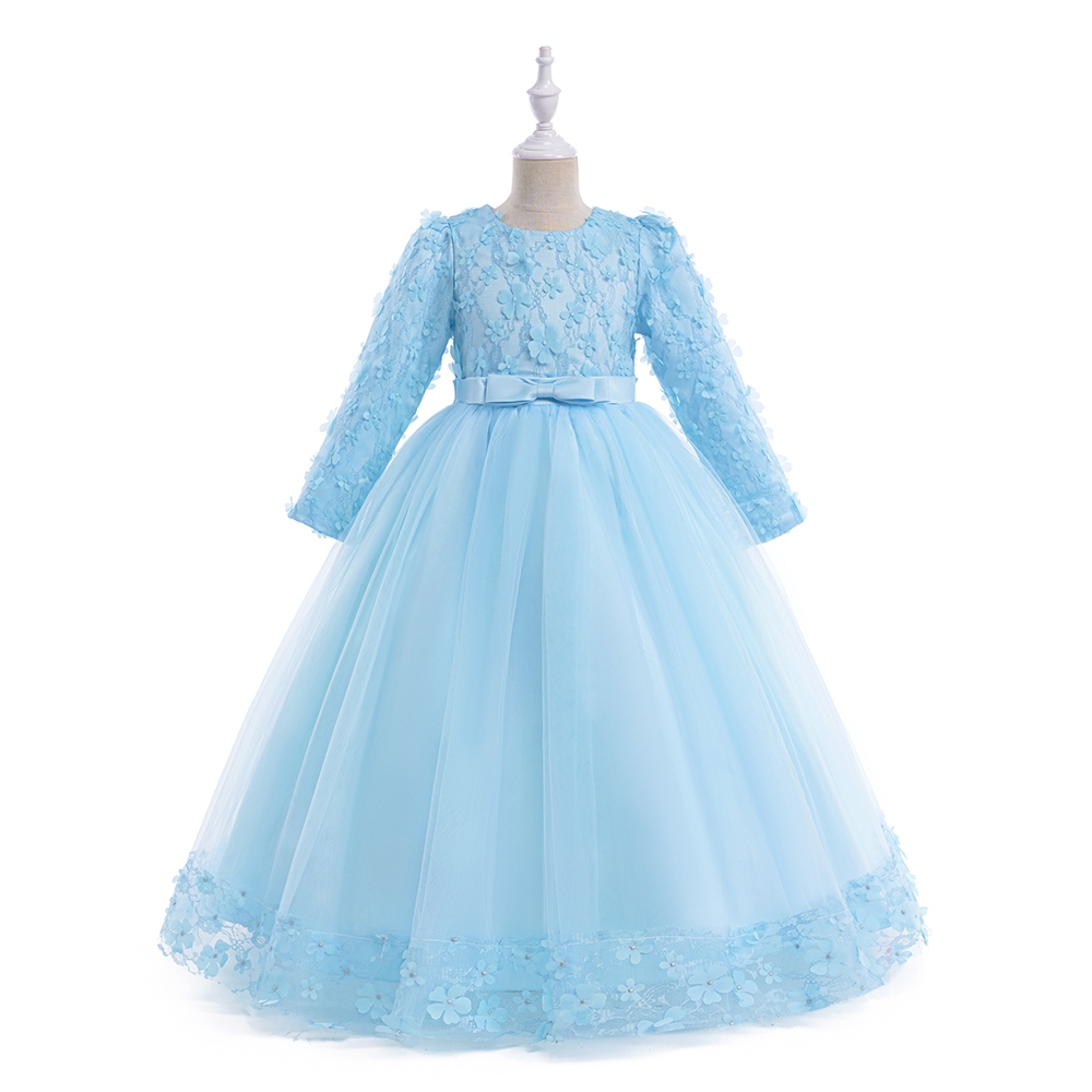 MQATZ Summer Flower Bridesmaid Dress For Girls Children Costume