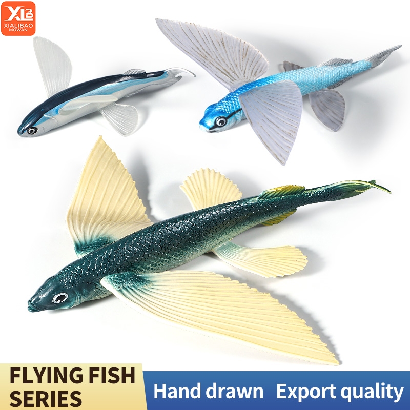 Ocean Marine Animal Underwater World Flying Fish Set Action Figures Sea ...