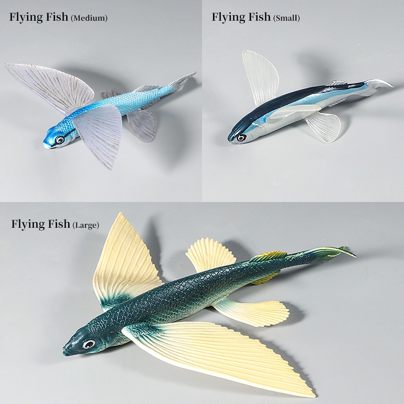 Ocean Marine Animal Underwater World Flying Fish Set Action Figures Sea ...