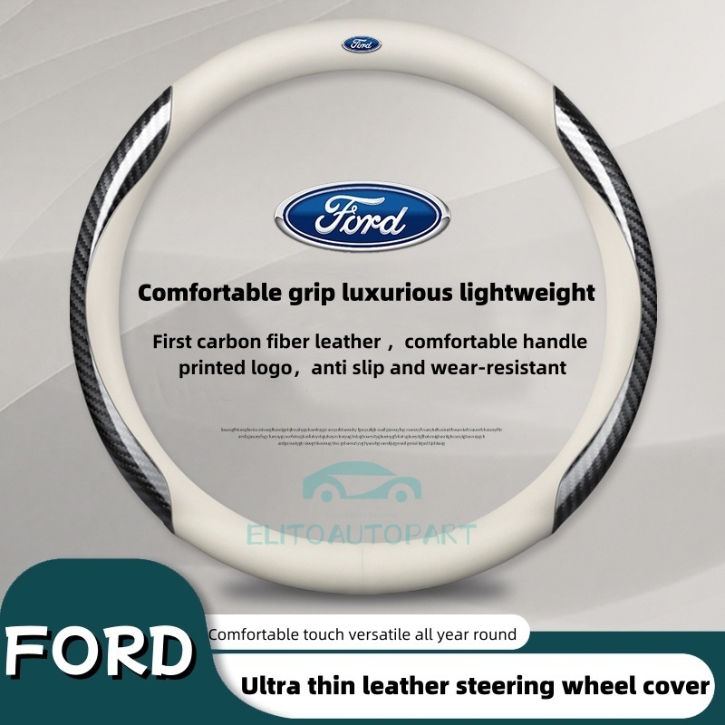 Steering Wheel Cover for Ford Focus MK1 18.1-19.7 in Diameter Red Microfiber Leather PVC from Steering Wheel Covers - price 9.07