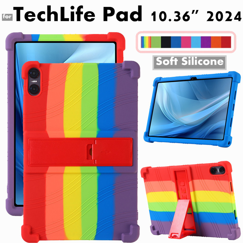 for TechLife Pad Inch 2024 Tablet Case Super Shockproof Soft Silicone  Protective Case Stand Cover for Realme TechLife Pad
