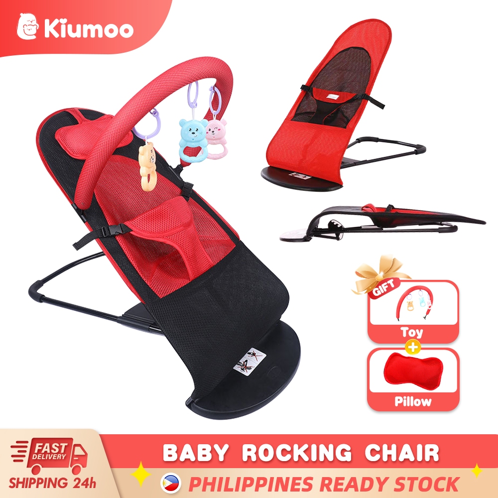 Foldable Baby Rocking Bouncer Soft Rocking Chair for Baby 3-point ...