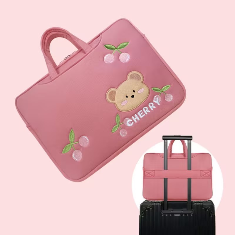 【Ready Stock】Laptop bag ins Korean cute embroidery inner bag  inch shockproof laptop handbag laptop pouch