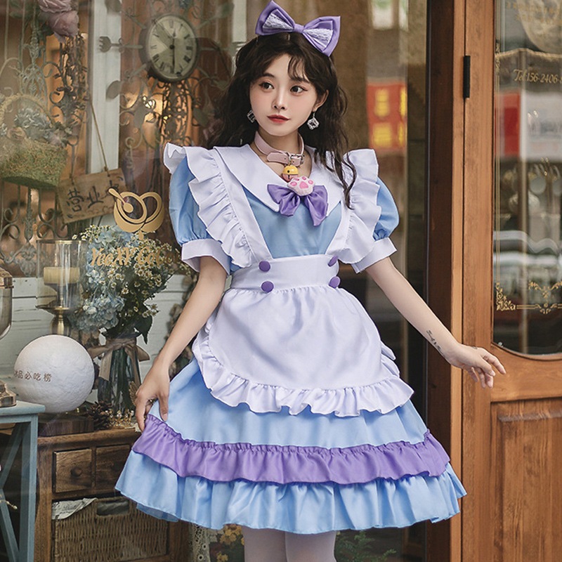 Maid Outfit Cosplay, Lolita Dress for Woman Girls Maid Uniform ...