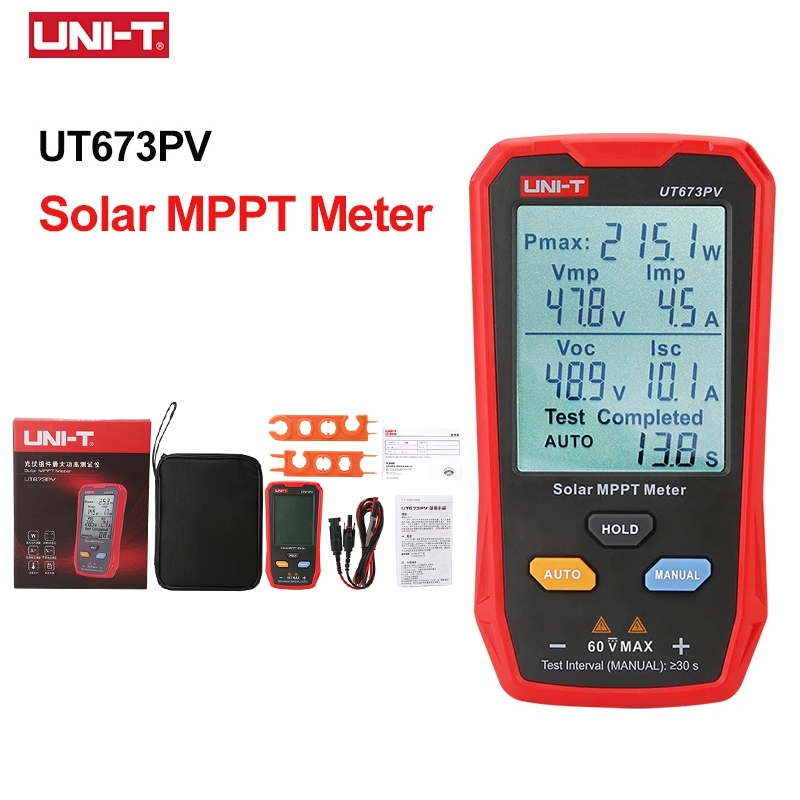 UNI-T Solar MPPT Meter UT673PV 5~800W PV Module Maximum Power Tester ...