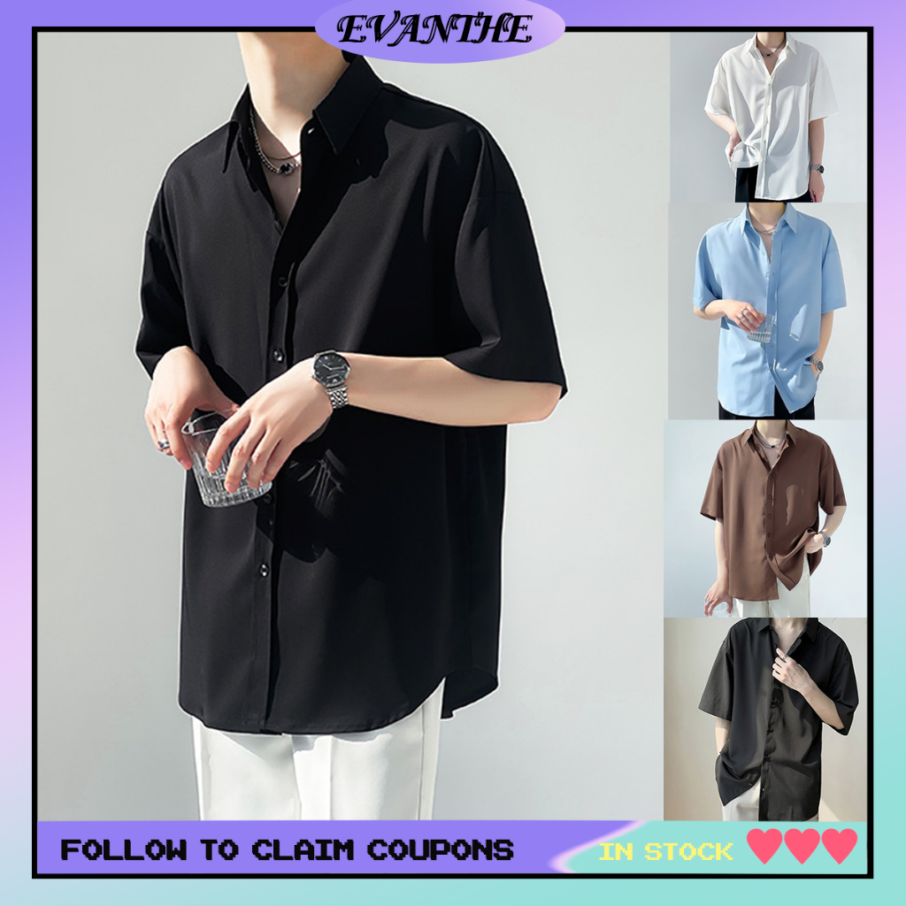 Men's Short-sleeved Polo Shirt Business Summer Korean Style Solid Color Polo Collar T-shirt