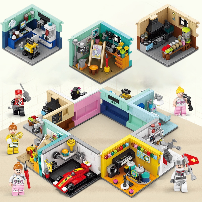 New 3D Puzzle Mini Building Blocks Miniature Landscape Miniature House ...