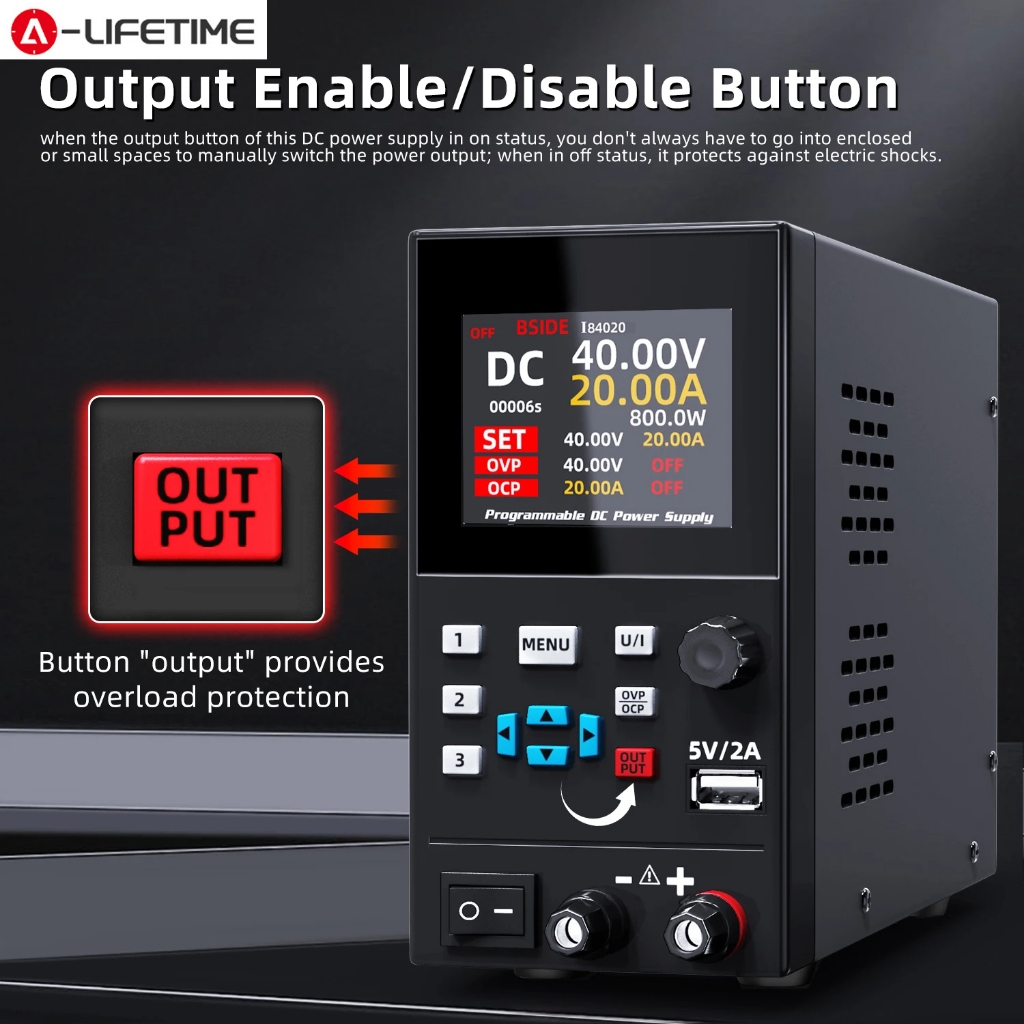 DC Regulated Power Supply Adjustable Power Source Switchable Laboratory Lab Bench High Precision
