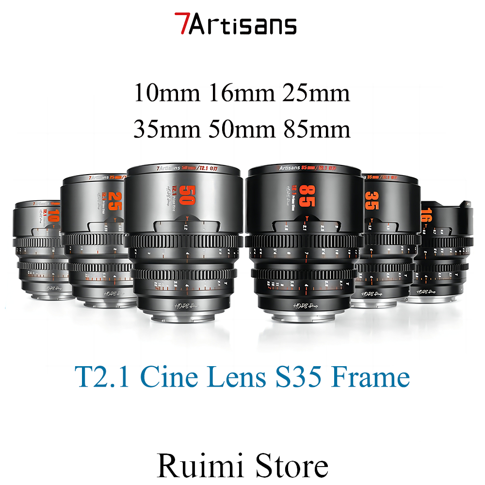 7Artisans 10mm 16mm 25mm 35mm 50mm 85mm Hope Series Cine Lens