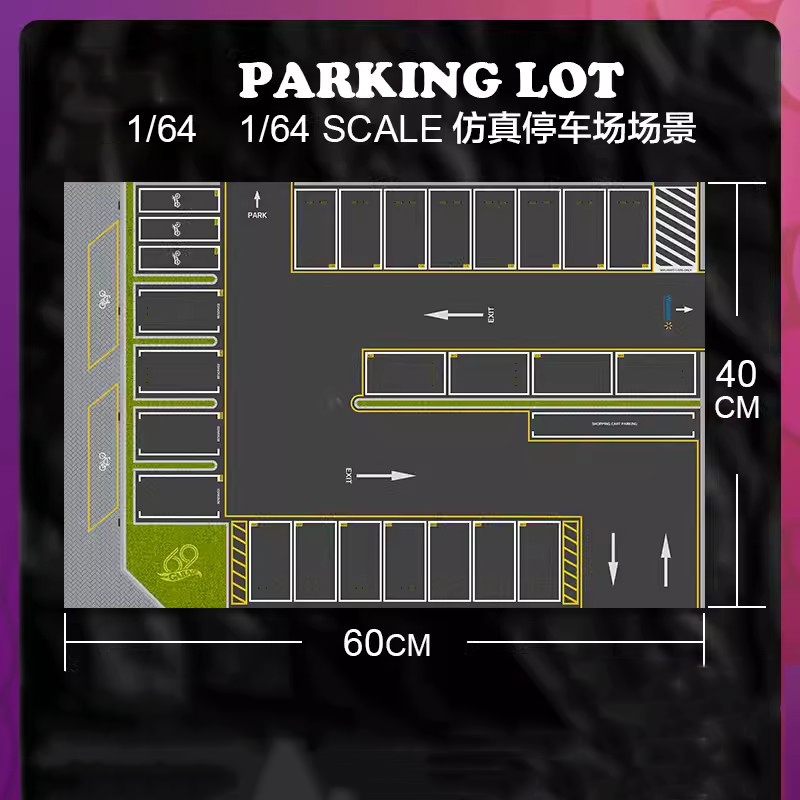 1: 64 scale parking lot mouse pad 60*40CM | Shopee Philippines