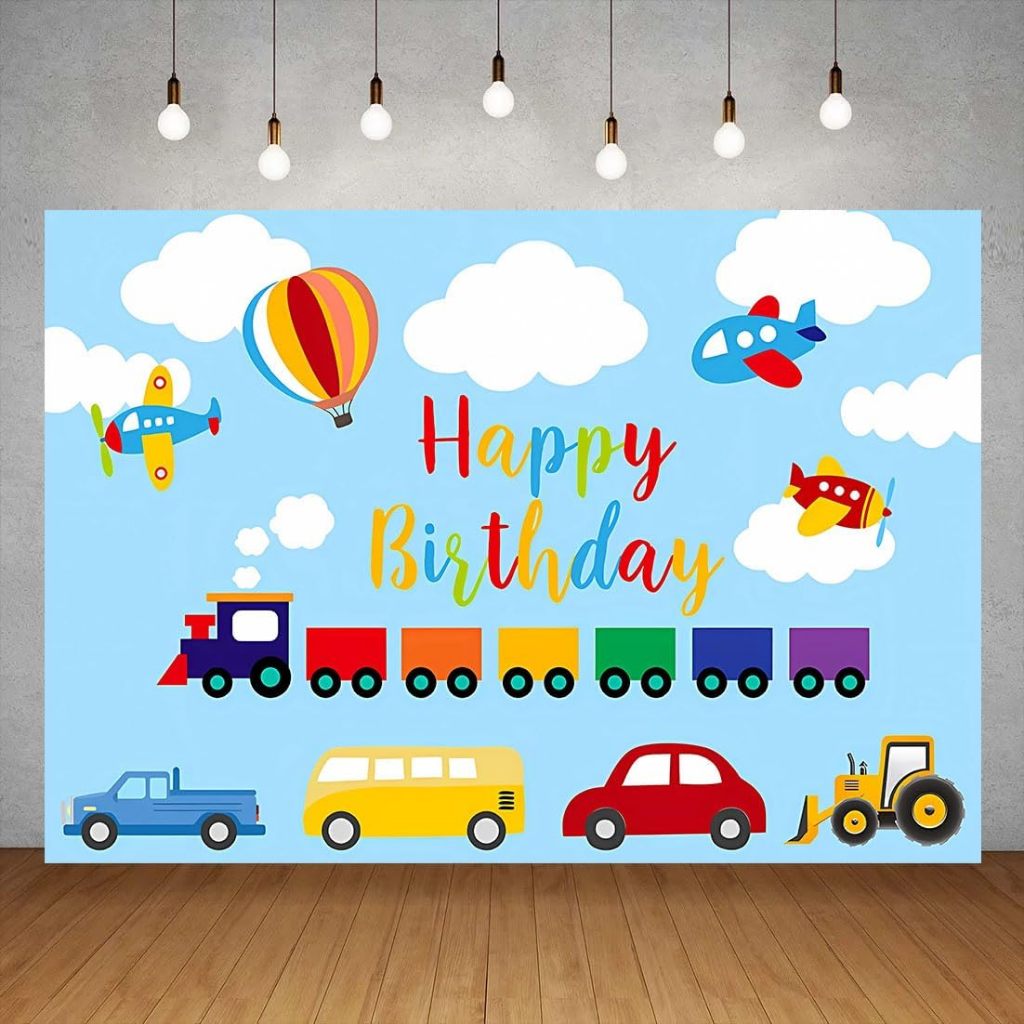 5x3ft Transportation Theme Photography Backdrop Boy Cars Birthday Party ...
