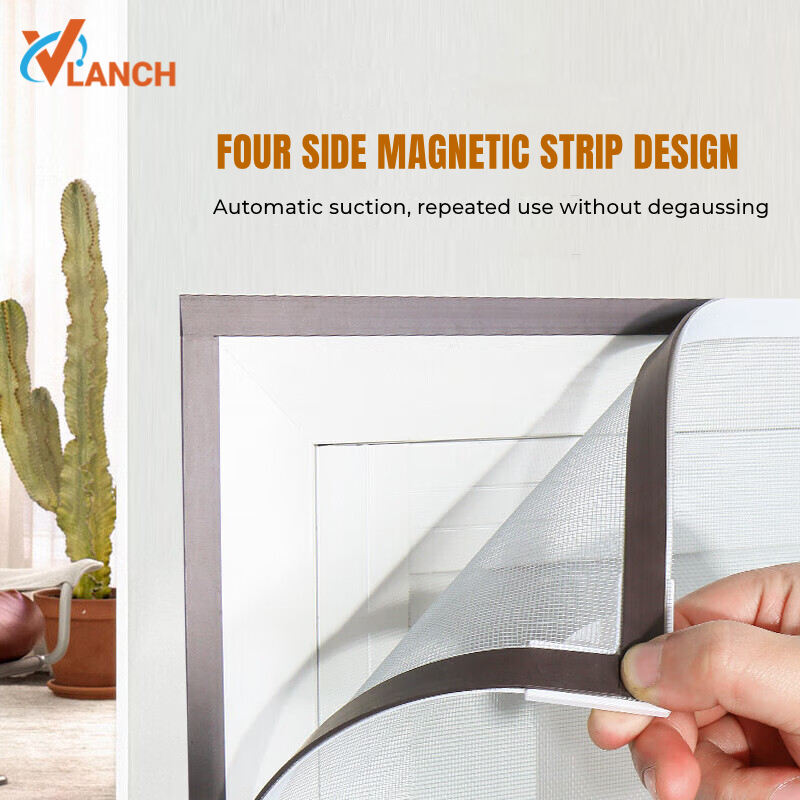 【Free Cut】Adjustable Magnetic Anti-Mosquito Window Screen Net with ...