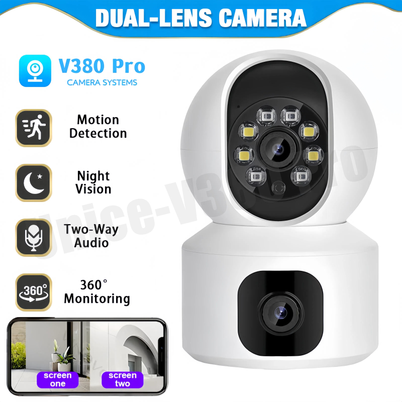 UNICE V380 Pro CCTV Camera Dual Lens WIFI 1080P HD Auto Tracking Two ...