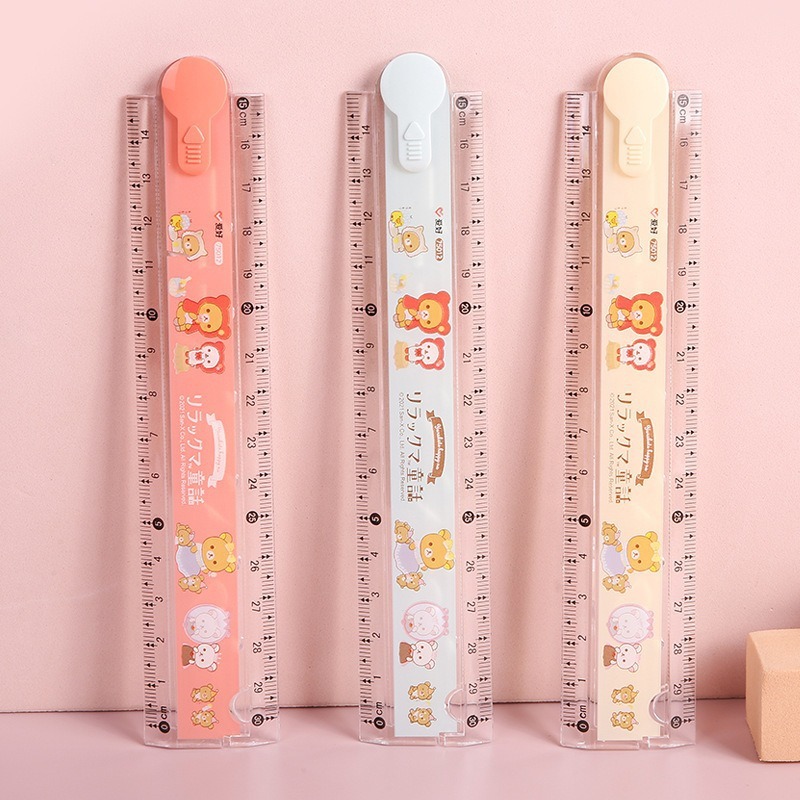 Kawaii Cartoon Bear Straight Rulers Cute Folding Measuring Tool 30cm ...