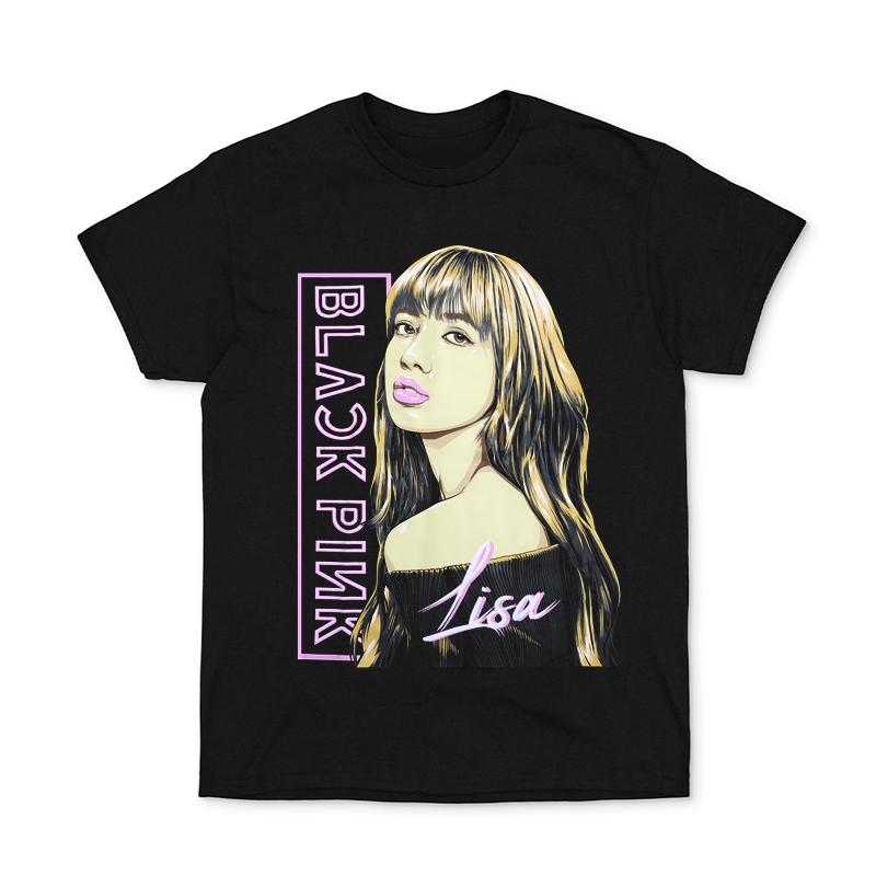 Blackpink Lisa T-shirt Summer Casual Short Slevee Tee Top For fans ...