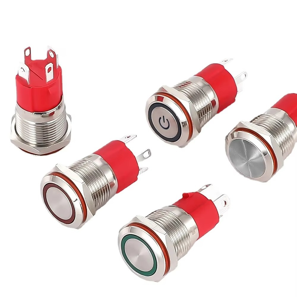 16mm 10A high current waterproof metal push button switch with ...