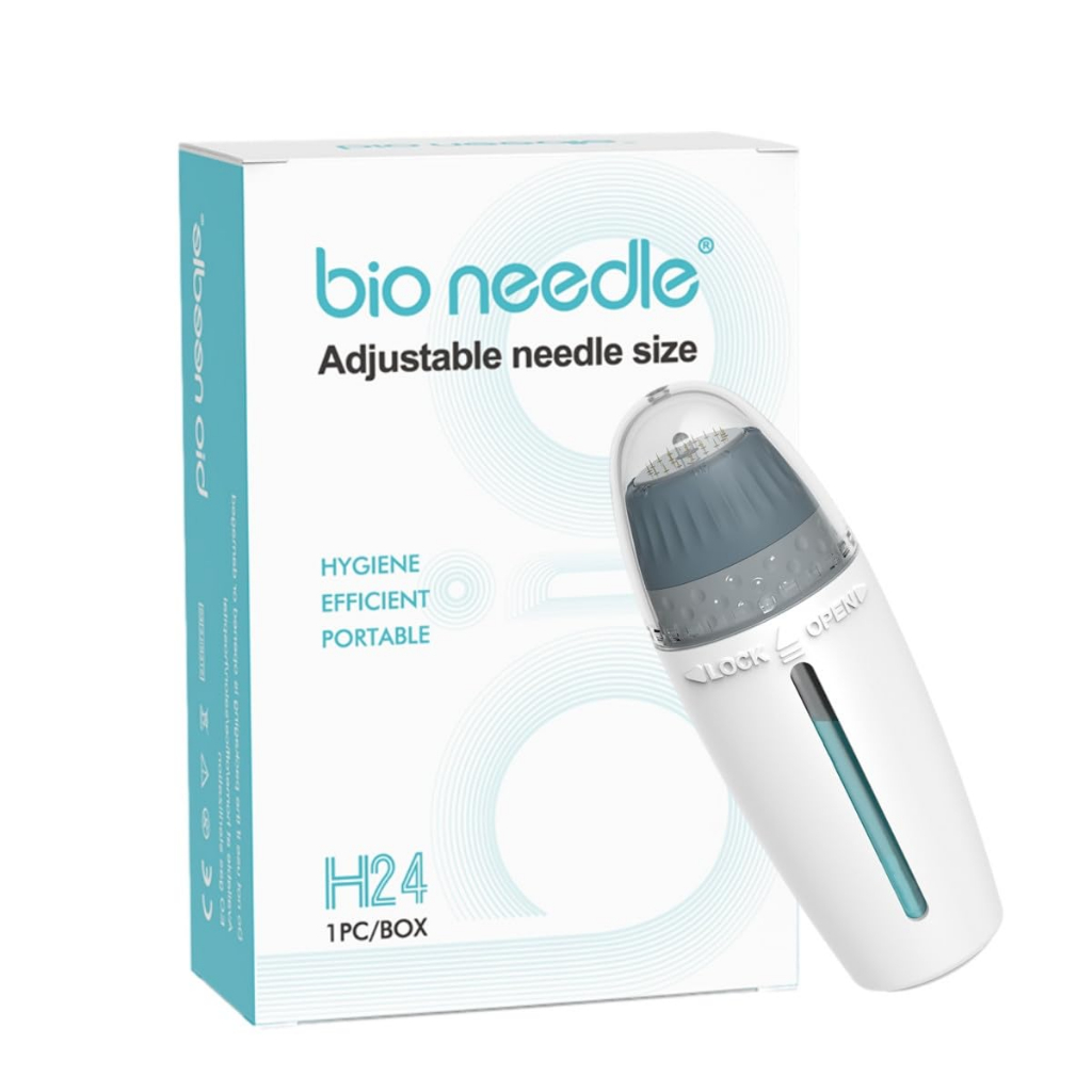 Bio Needle H24 Reusable Adjustable depth Micro Titanium Tips Derma ...