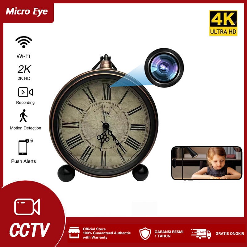 Mini Camera Roman Clock Hidden Camera Night Vision Spy Camera WIFI Spy ...