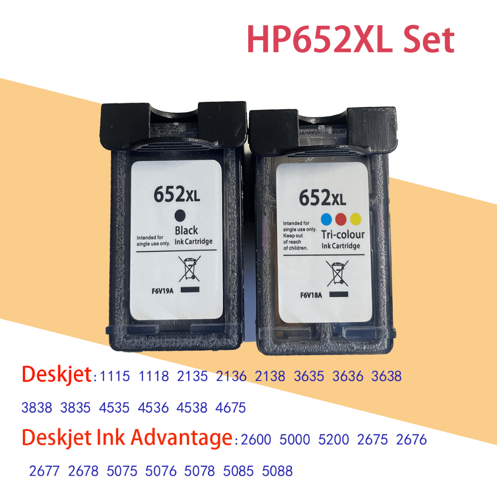 HP 652 Xl 652xl Color Remanufactured Inkjet Ink Cartridge For HP652 For ...