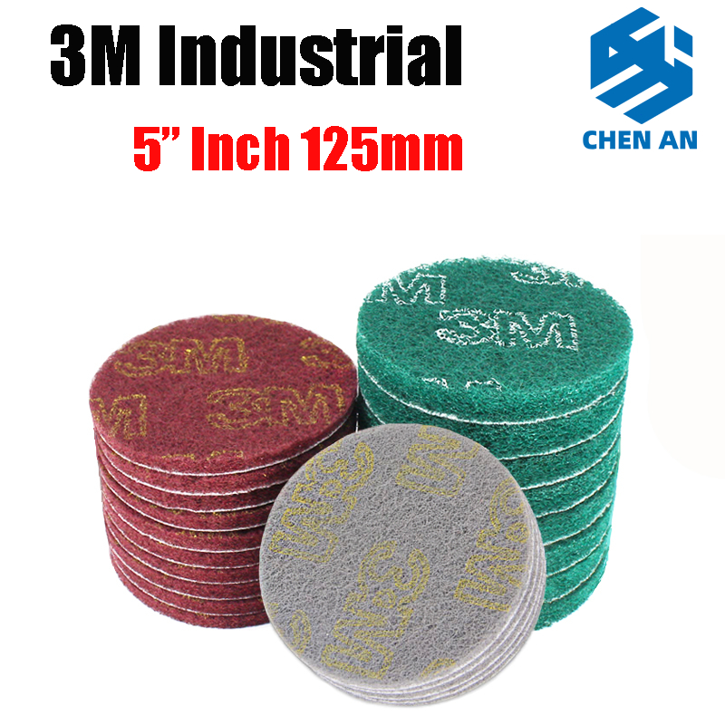 3MM 5” Inch Velcro Polisher Adhesive Backing Pad Sand Paper Pad Wool