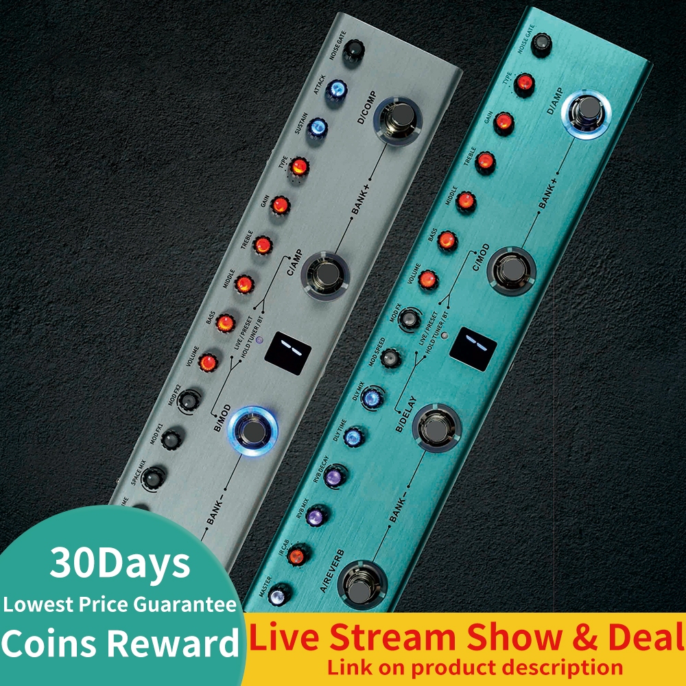 MVAVE TankG TankB YUIMER Guitar MultiEffects Pedal 36 Presets,9