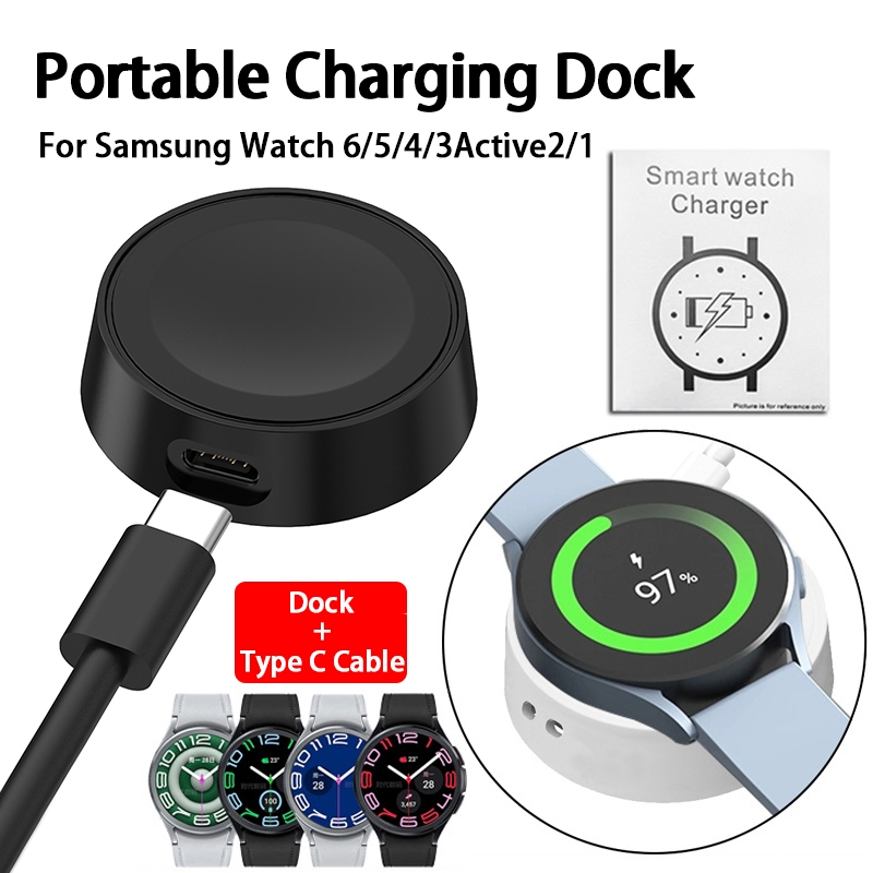 in Fast Charging Dock For Samsung Galaxy Watch Ultra2/1/Galaxy Watch  7/6/5/4/3/Galaxy Active 2/1 Split Charging Dock +Typec Charger Cable Type-c 